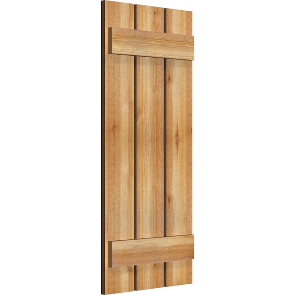 Spaced Board-n-Batten Shutters, Rough Sawn Western Red Cedar, 17 1/8W X 38H